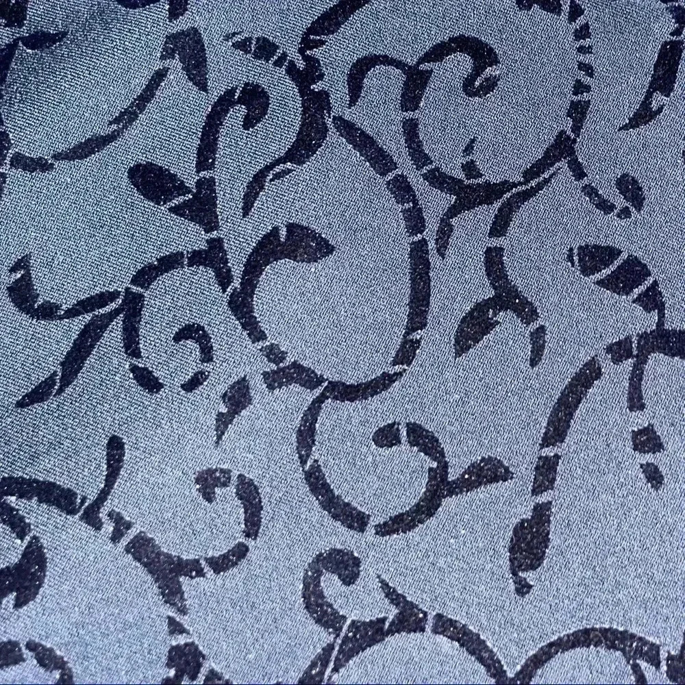 Peck and Peck Brand Stamped velveteen pants Navy and Black - Picture 5 of 7